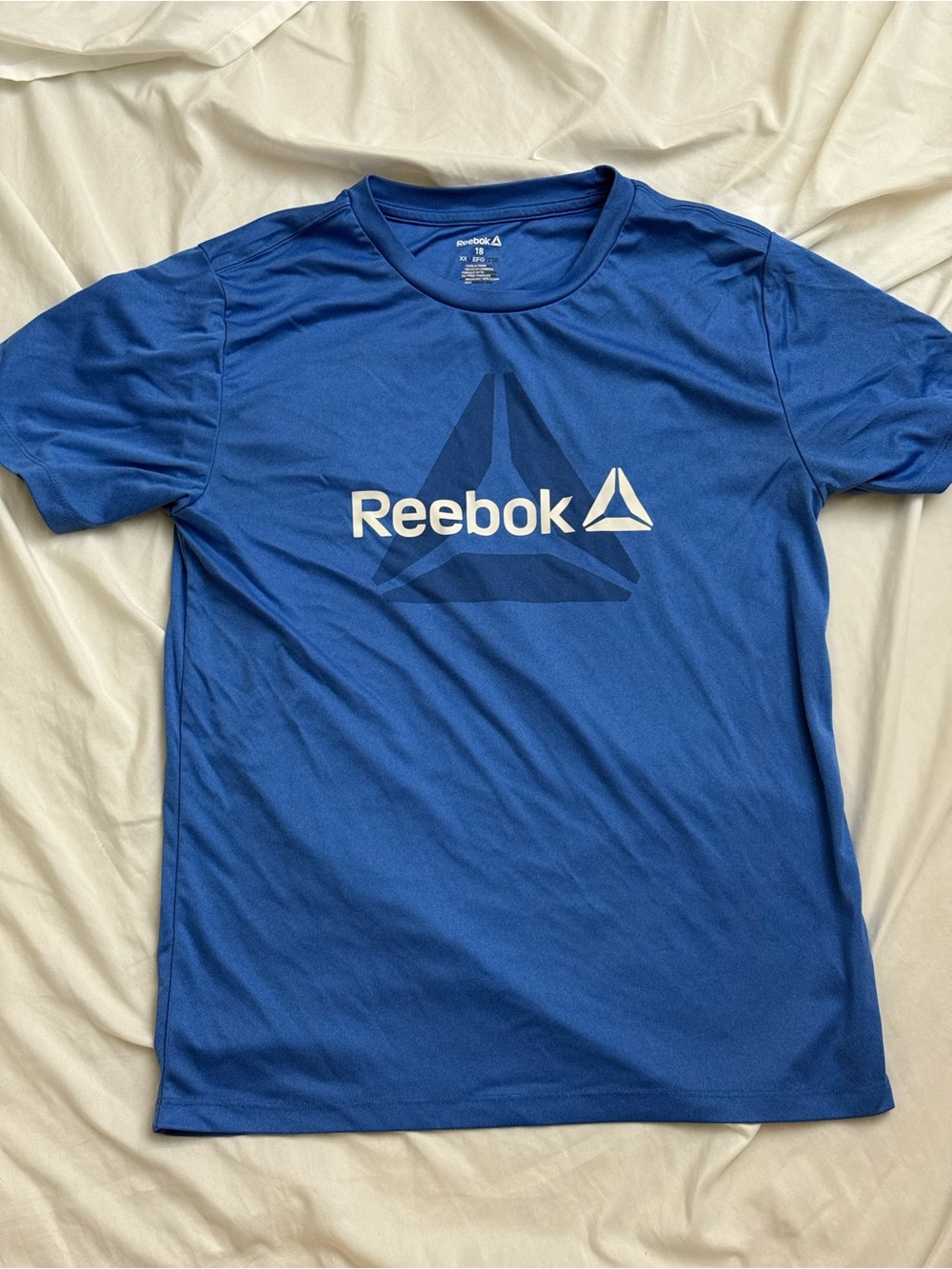 Reebok Short Sleeve Logo Tee in Blue